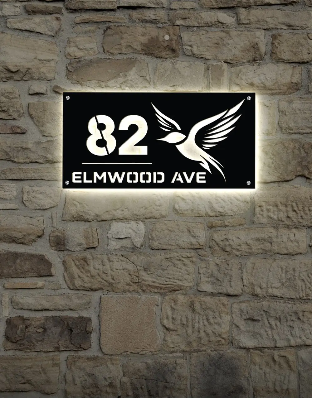 House Number Sign Hummingbird