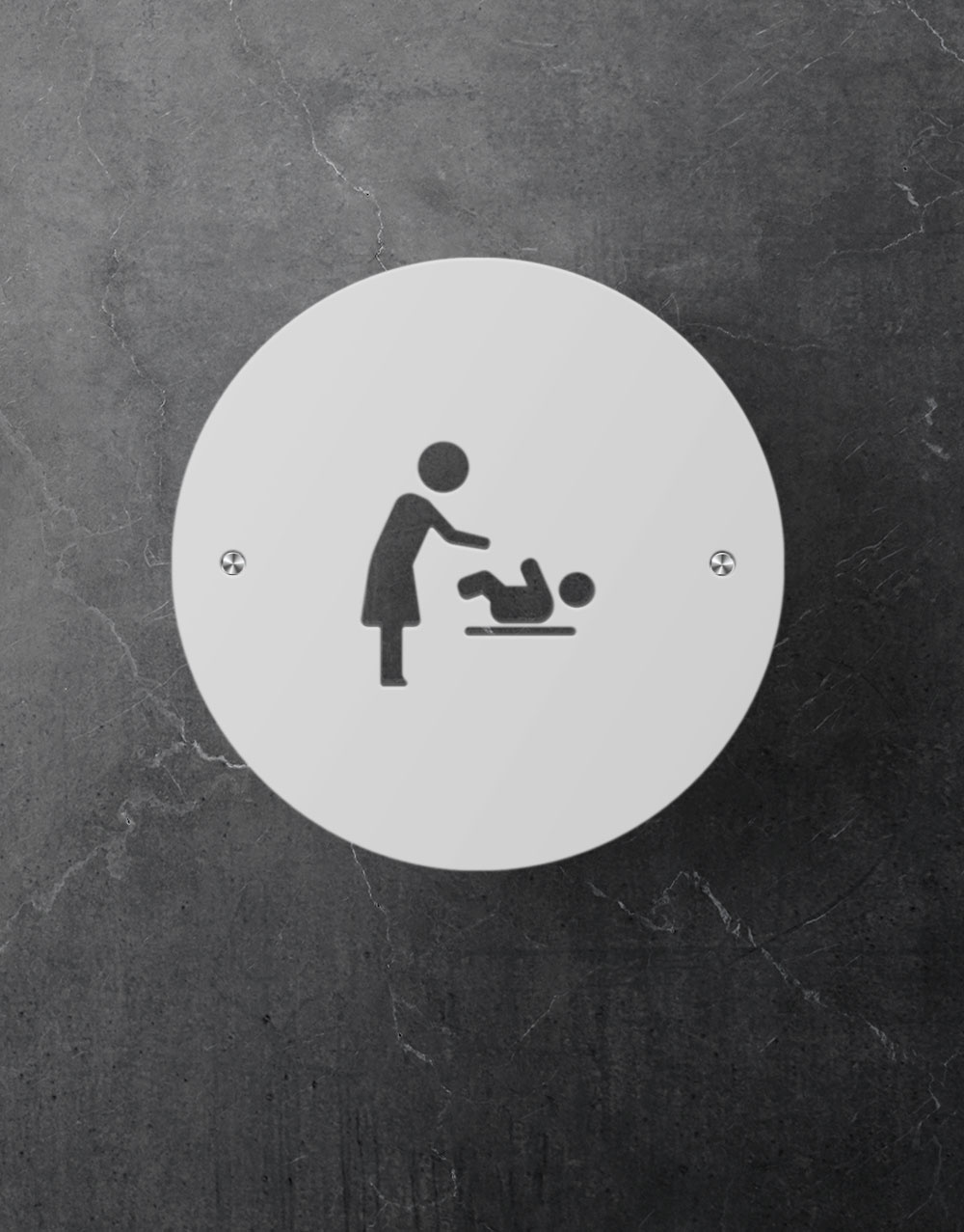 toilet-sign-baby-station-white-round