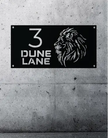 lion-non-illuminated-house-number-sign