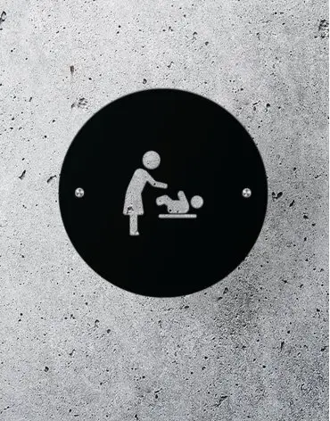toilet-sign-baby-station-black-round
