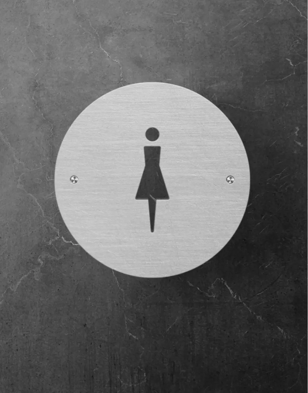 toilet-signs-elegant-abstract-female-round-brushed-aluminium